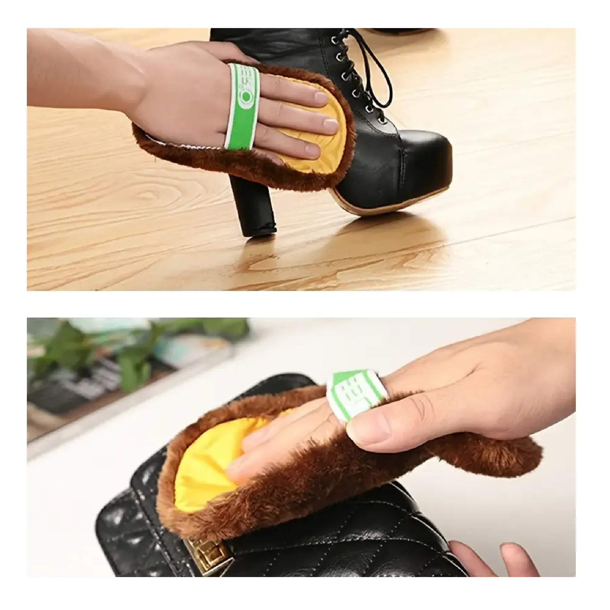 2pcs Imitation Wool Shoe Shine Gloves Polished Gloves Cloth Cover For Shoe Shine Shoes Leather Coat Leather Bag Leather Shoe Shine Gloves