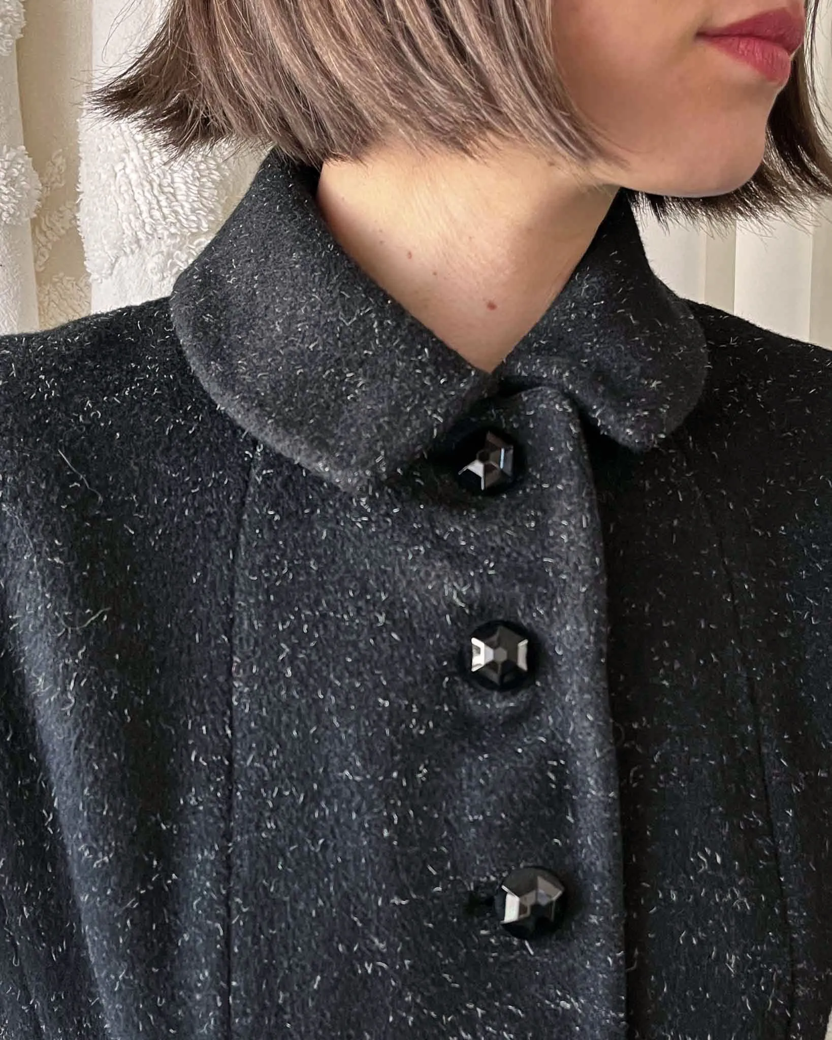 50s Wool Princess Coat | S-M