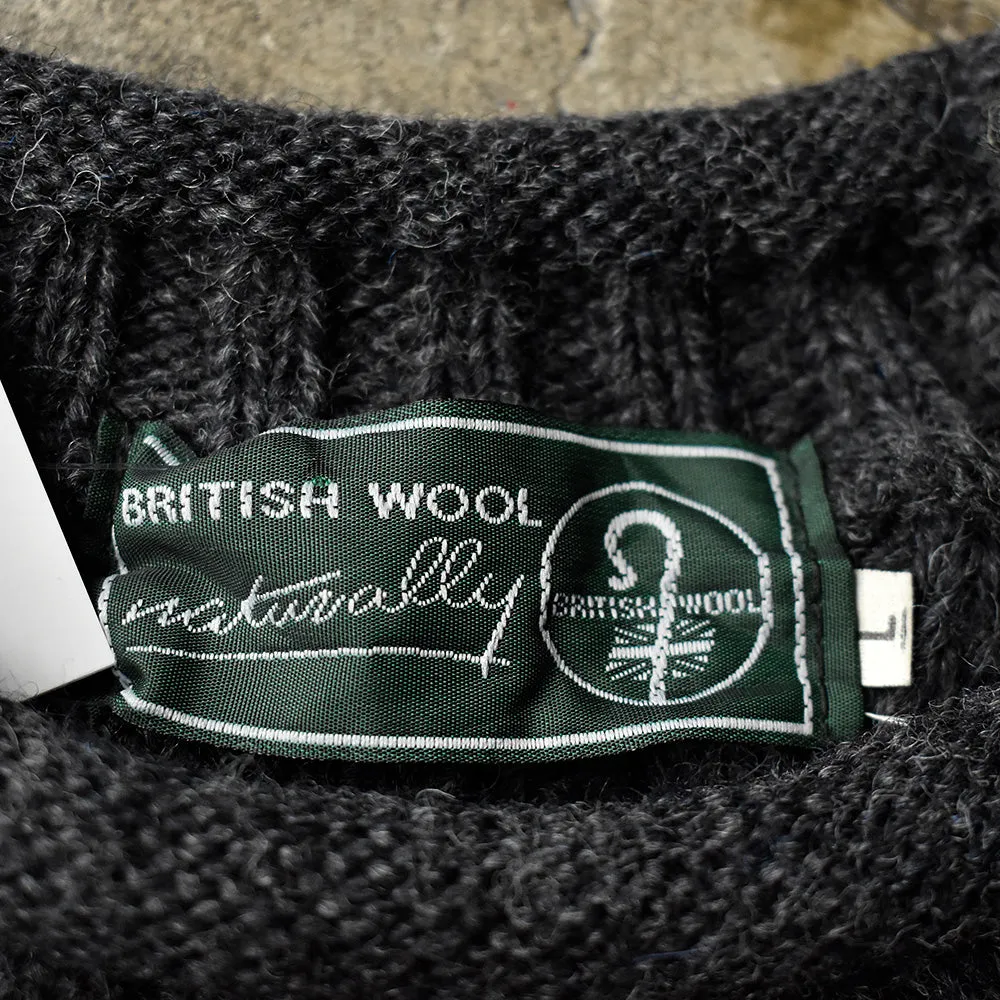 90's～ British Wool naturally フィッシャーマン アランニットセーター イギリス製 231231H