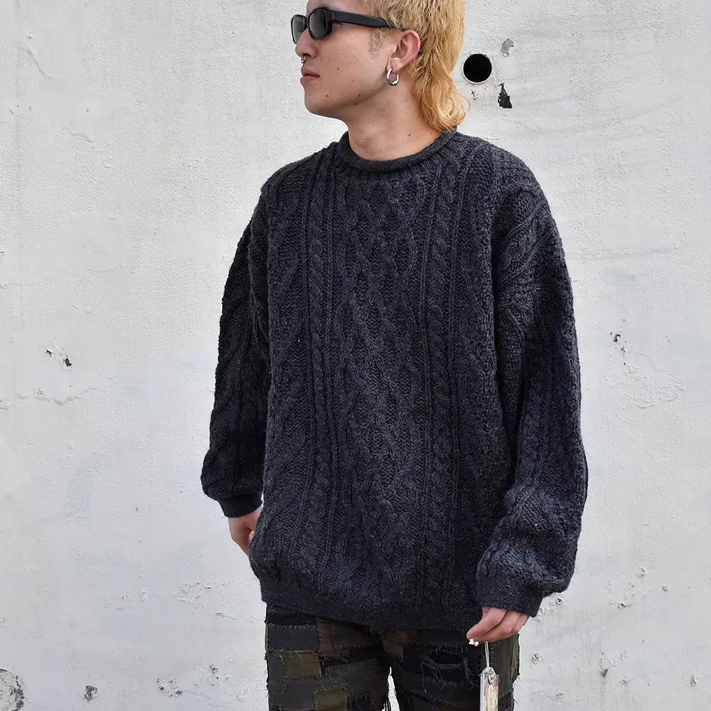 90's～ British Wool naturally フィッシャーマン アランニットセーター イギリス製 231231H