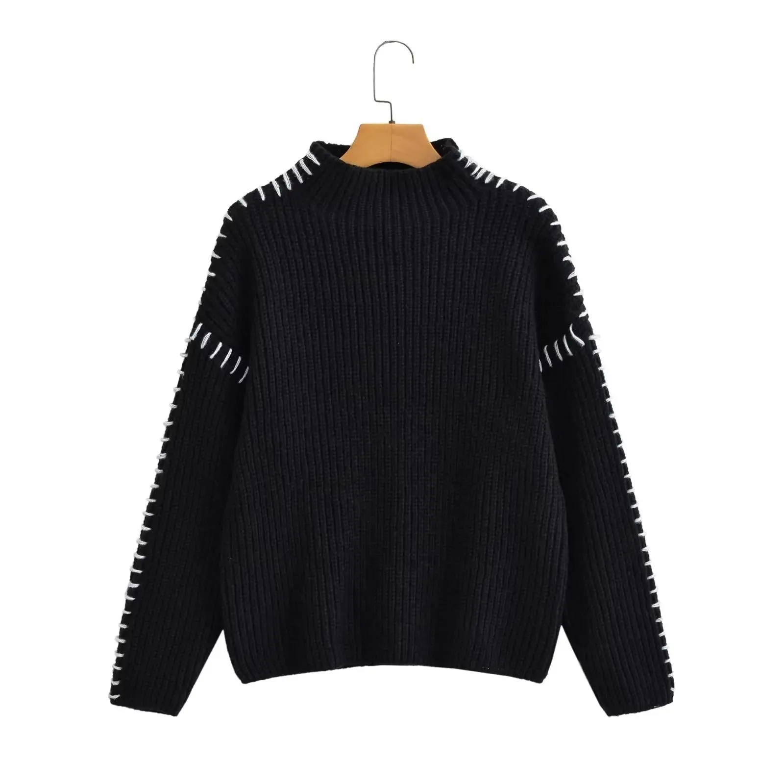 A&A Turtleneck Vintage Long Sleeve Sweater