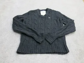 Abercrombie & Fitch Women Pullover Knitted Sweater Long Sleeves Black Size Small