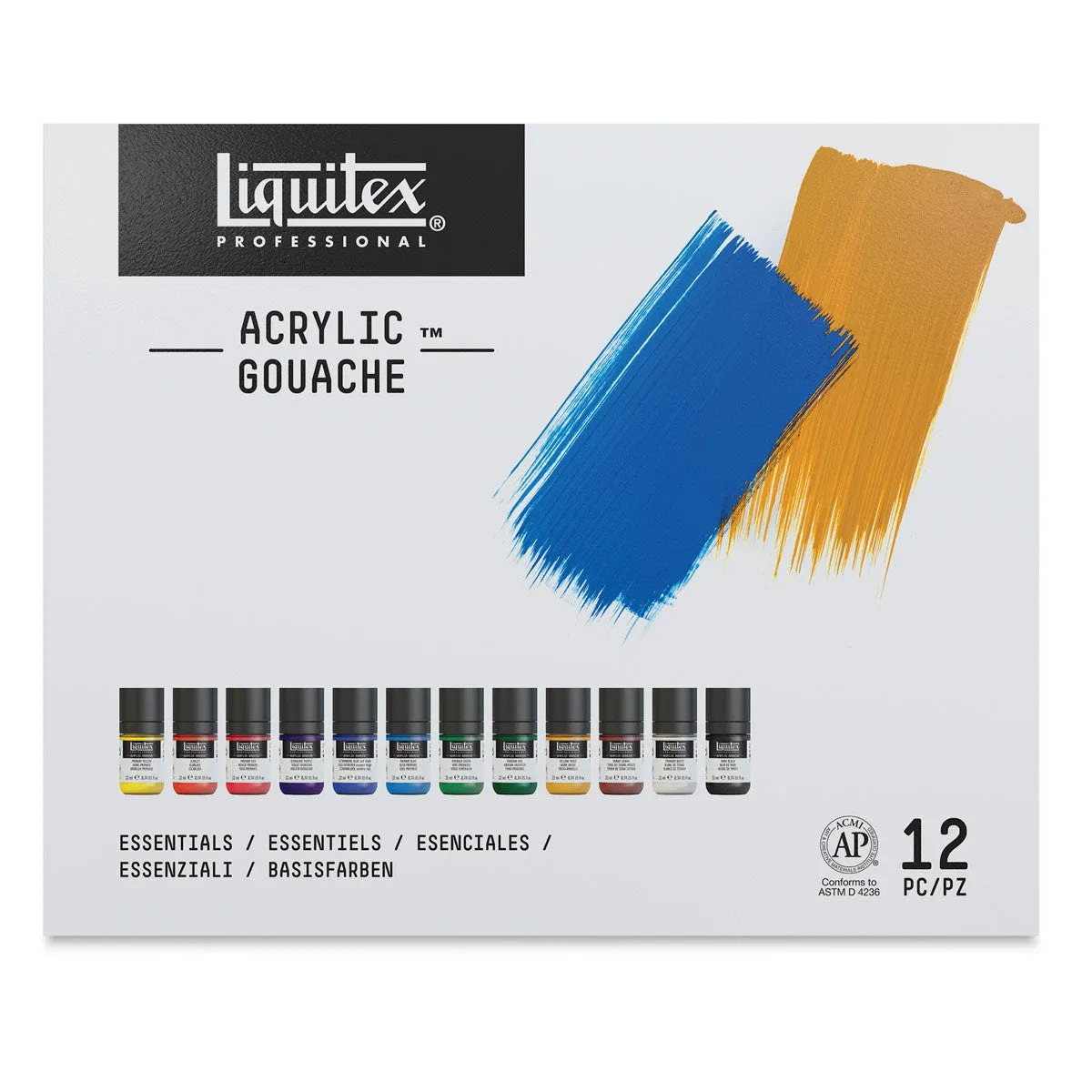 Acrylic Professional Gouache Essentials, 12x22ml (Liquitex Gouache)