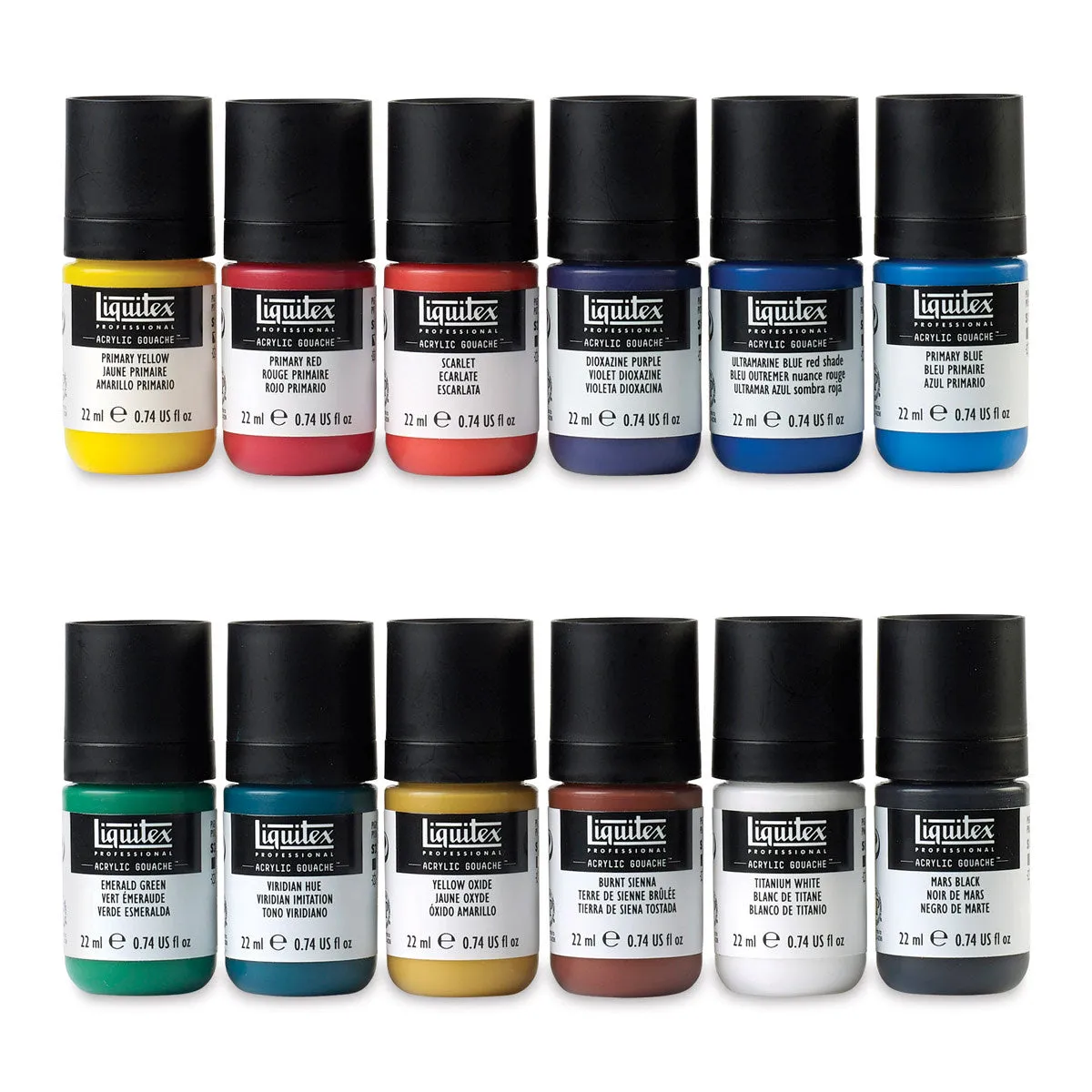 Acrylic Professional Gouache Essentials, 12x22ml (Liquitex Gouache)