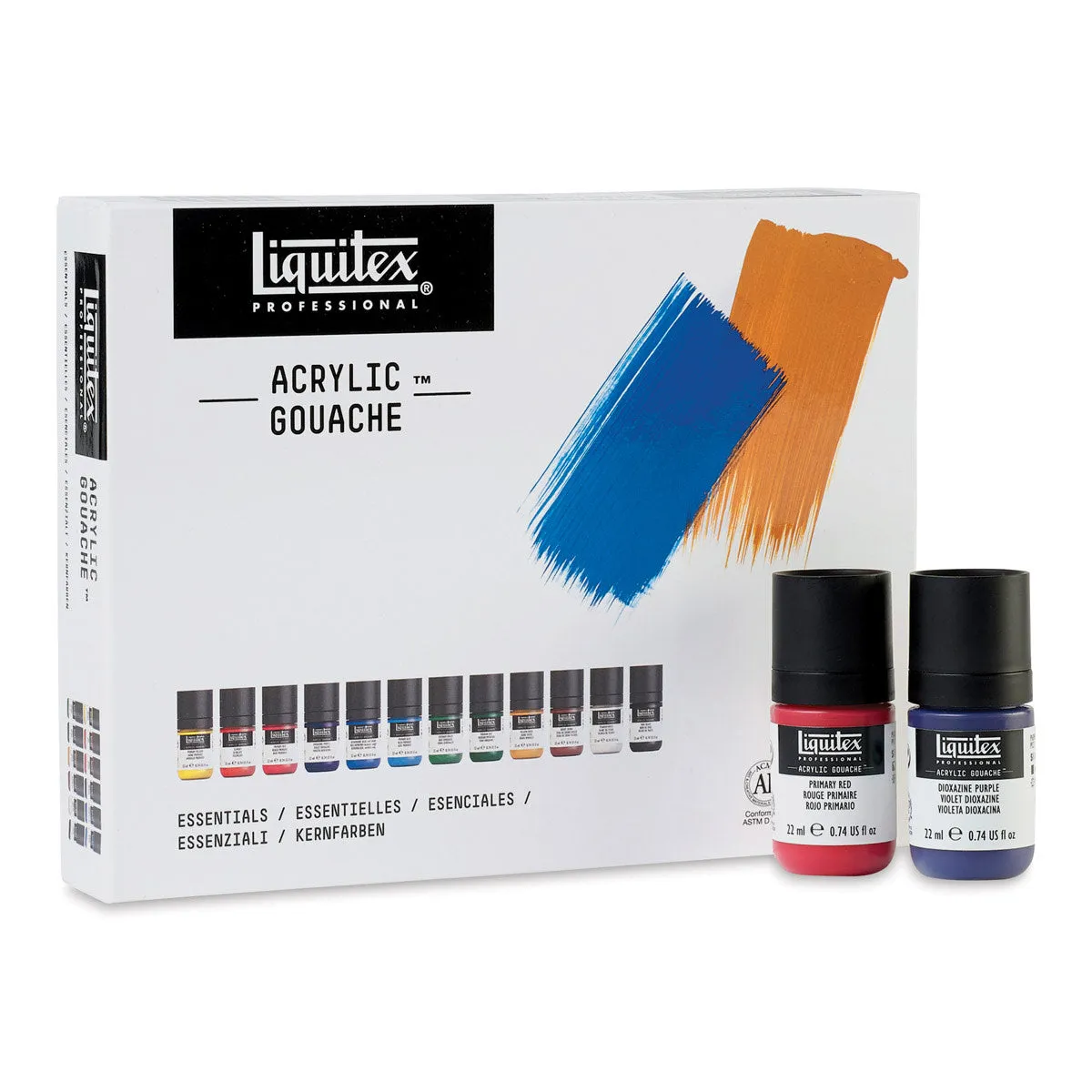 Acrylic Professional Gouache Essentials, 12x22ml (Liquitex Gouache)