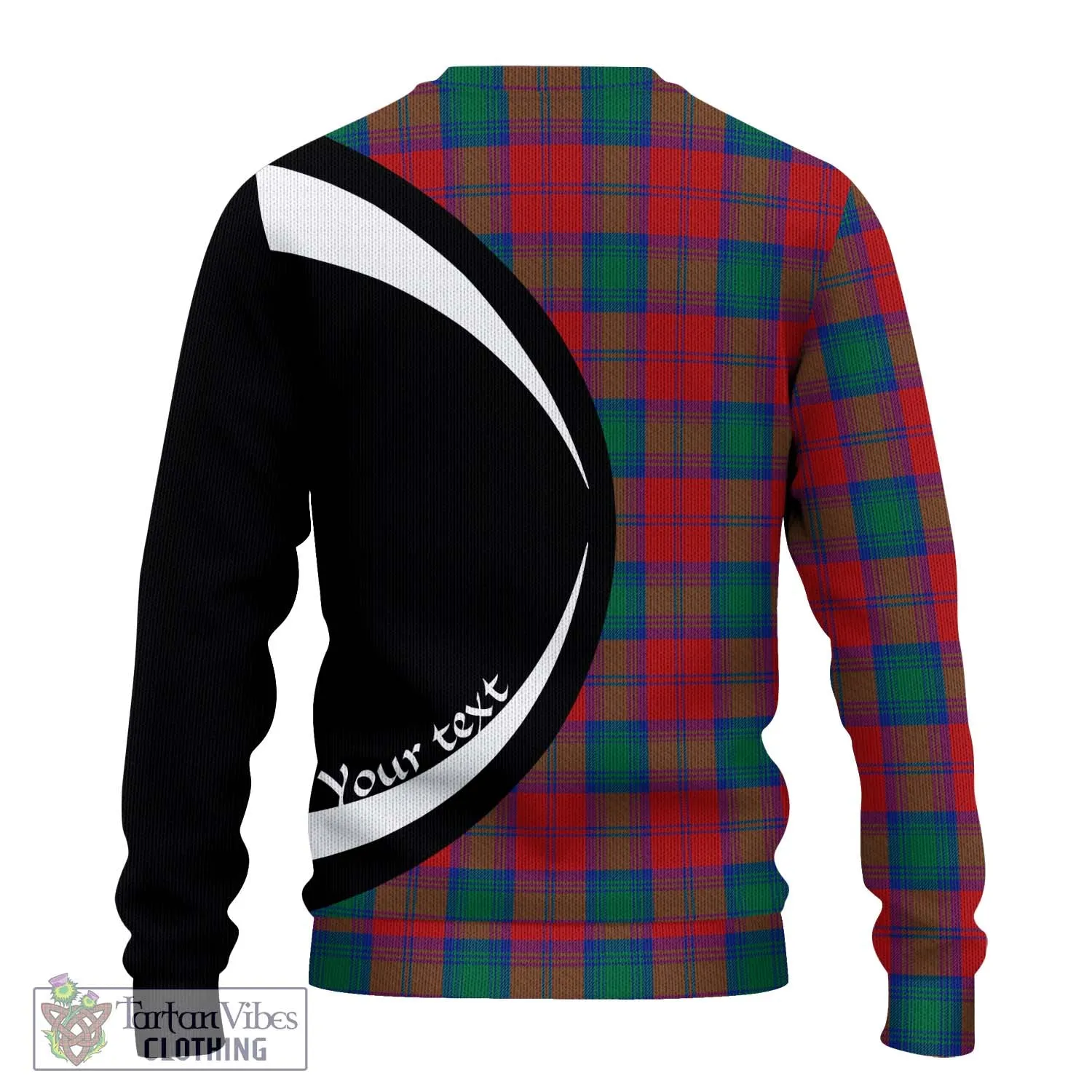 Affleck Tartan Ugly Sweater with Family Crest Circle Style