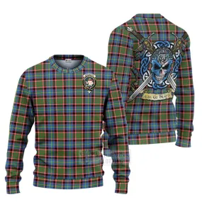 Aikenhead Tartan Ugly Sweater with Family Crest Celtic Skull Style