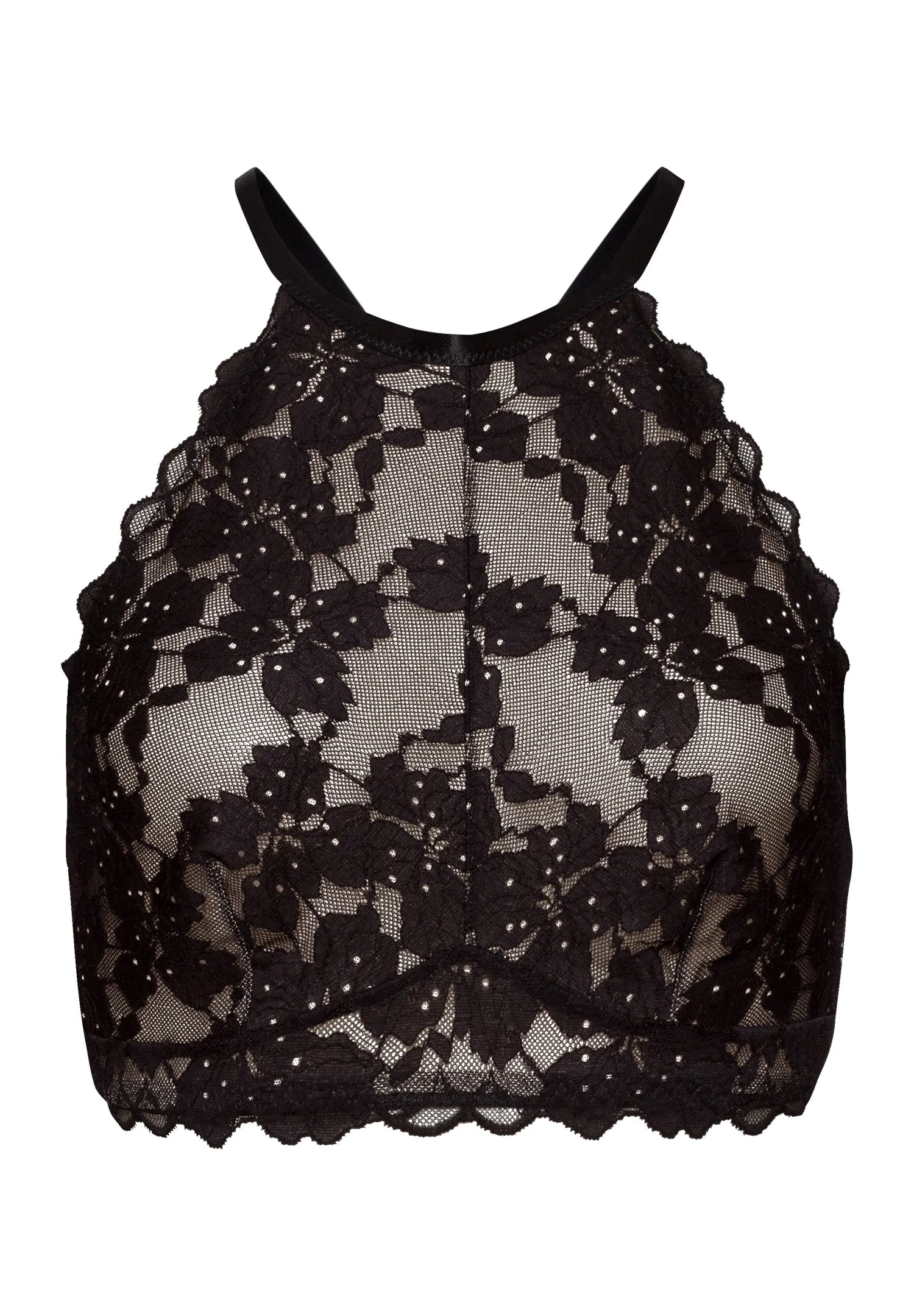 Anais Lace Halter Neck Bralette  | Black Beauty 70907-2199