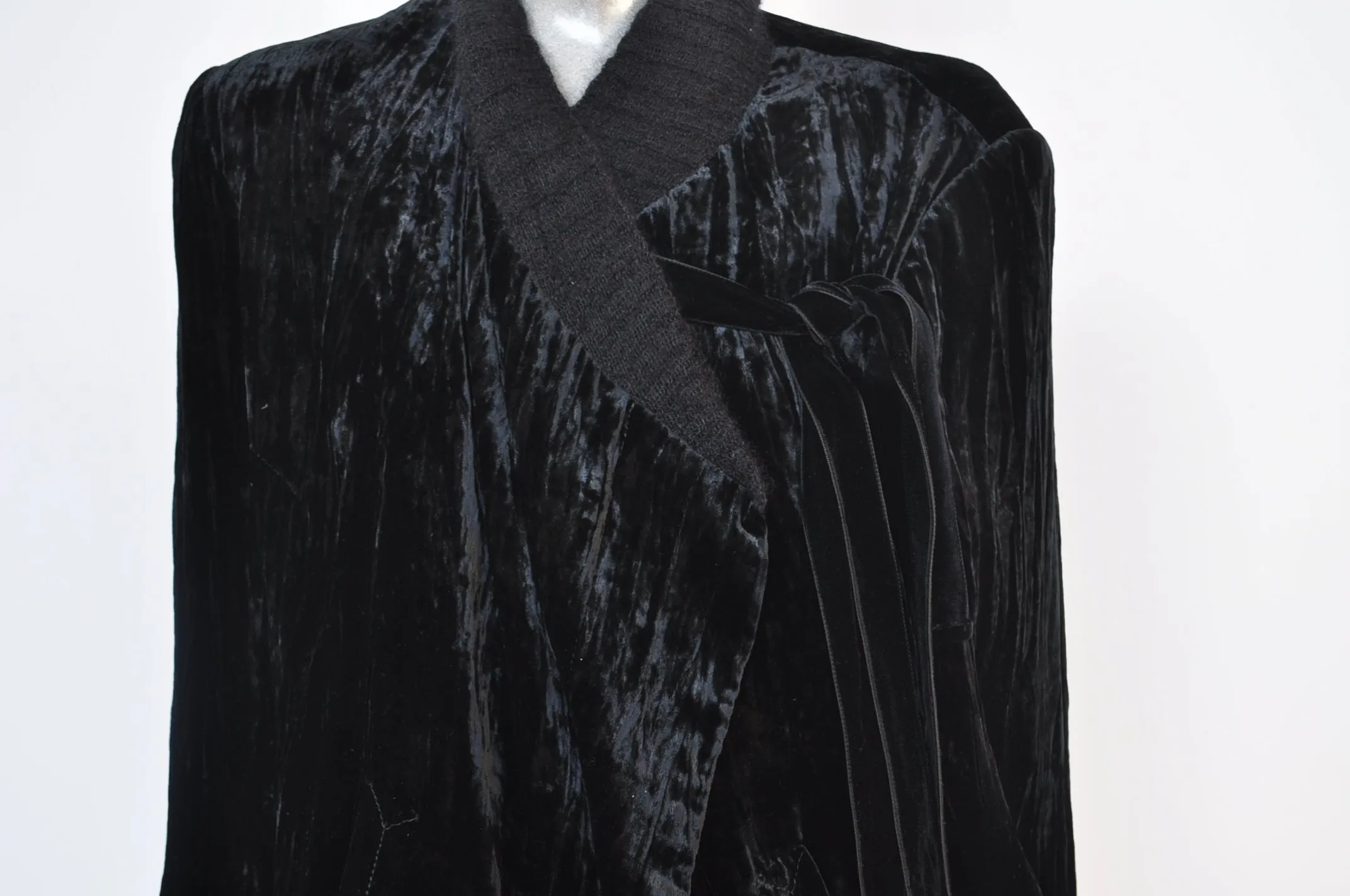 Ann Demeulemeester coat  velvet and wool