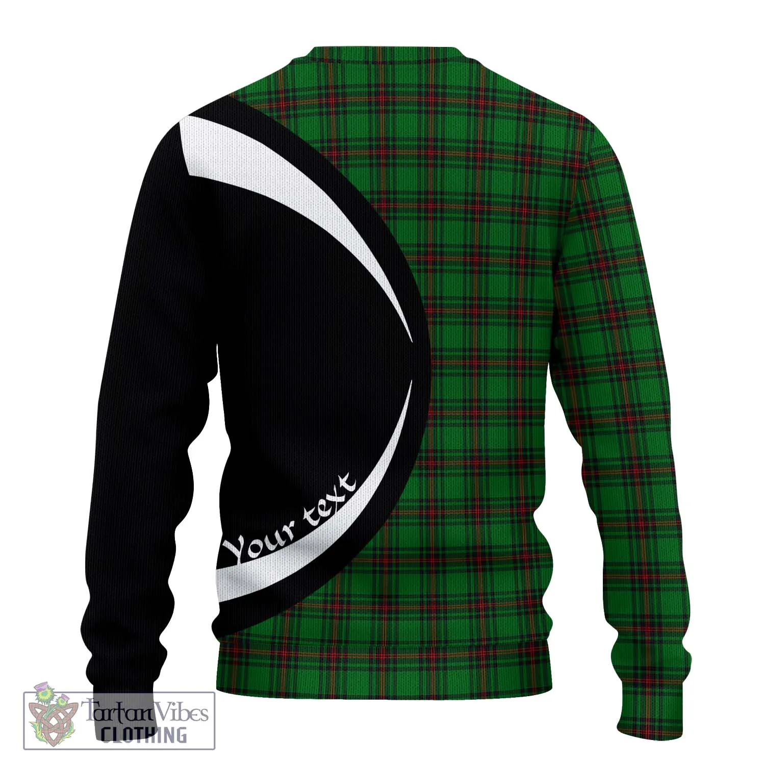 Anstruther Tartan Ugly Sweater with Family Crest Circle Style