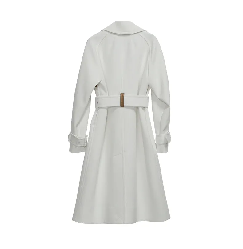 Autumn White Trench Coat