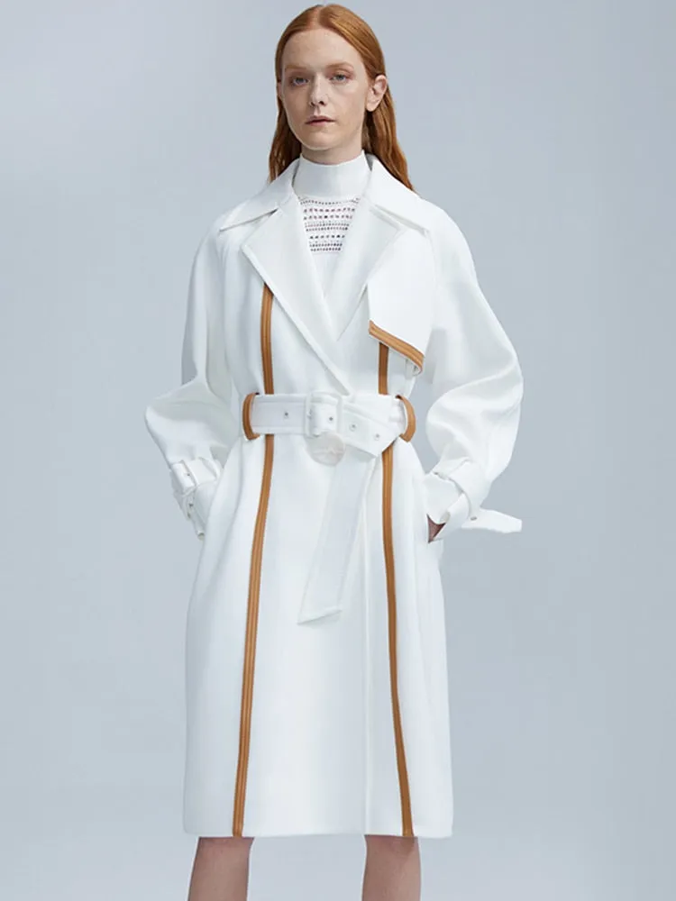 Autumn White Trench Coat