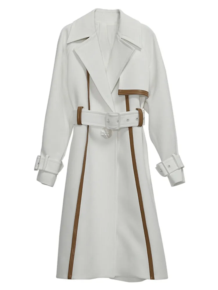 Autumn White Trench Coat