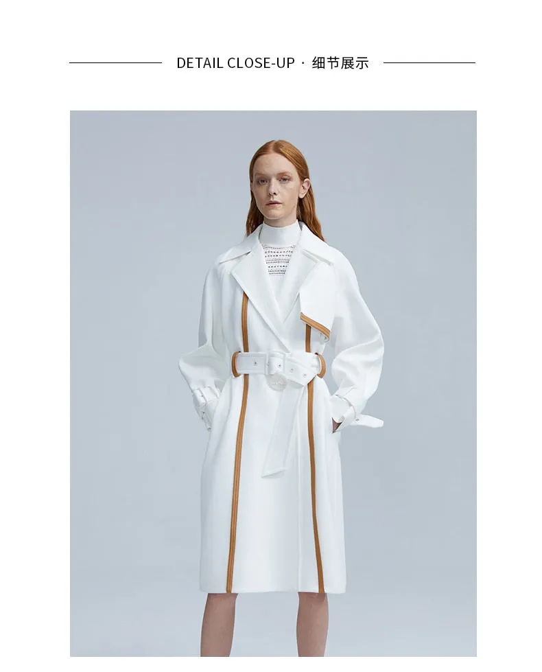 Autumn White Trench Coat