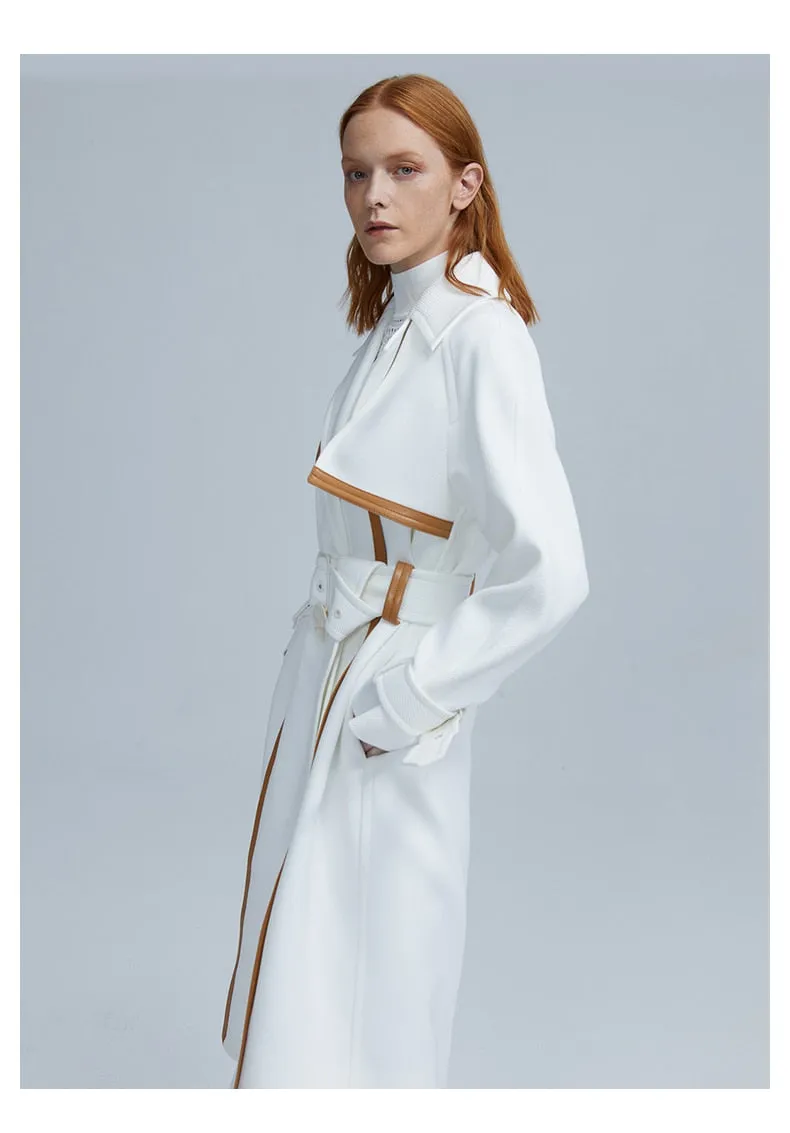 Autumn White Trench Coat