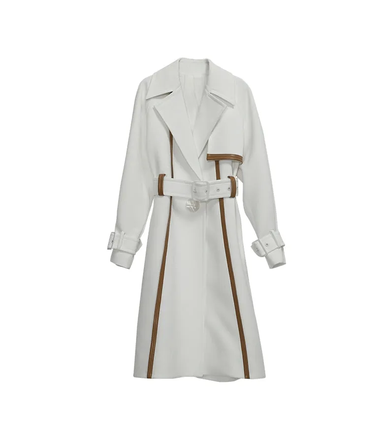 Autumn White Trench Coat