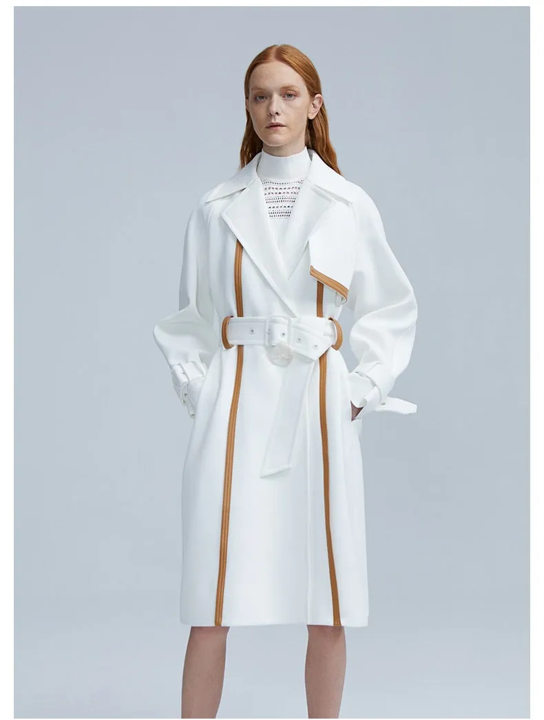 Autumn White Trench Coat