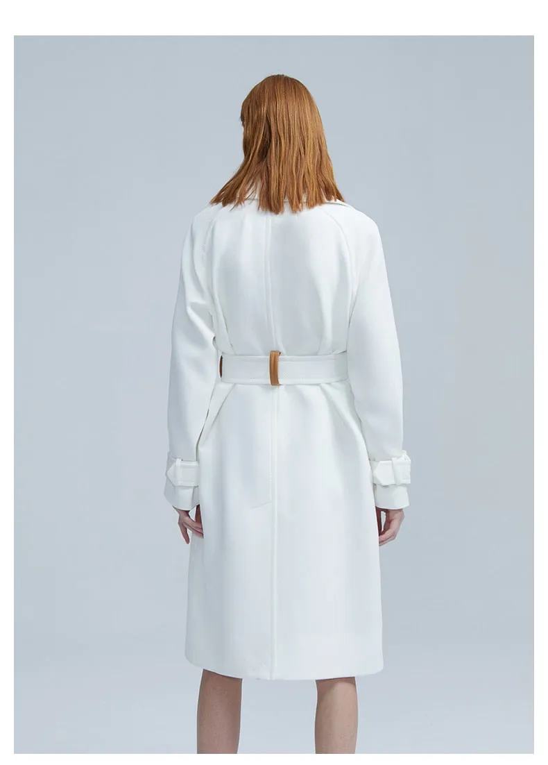 Autumn White Trench Coat