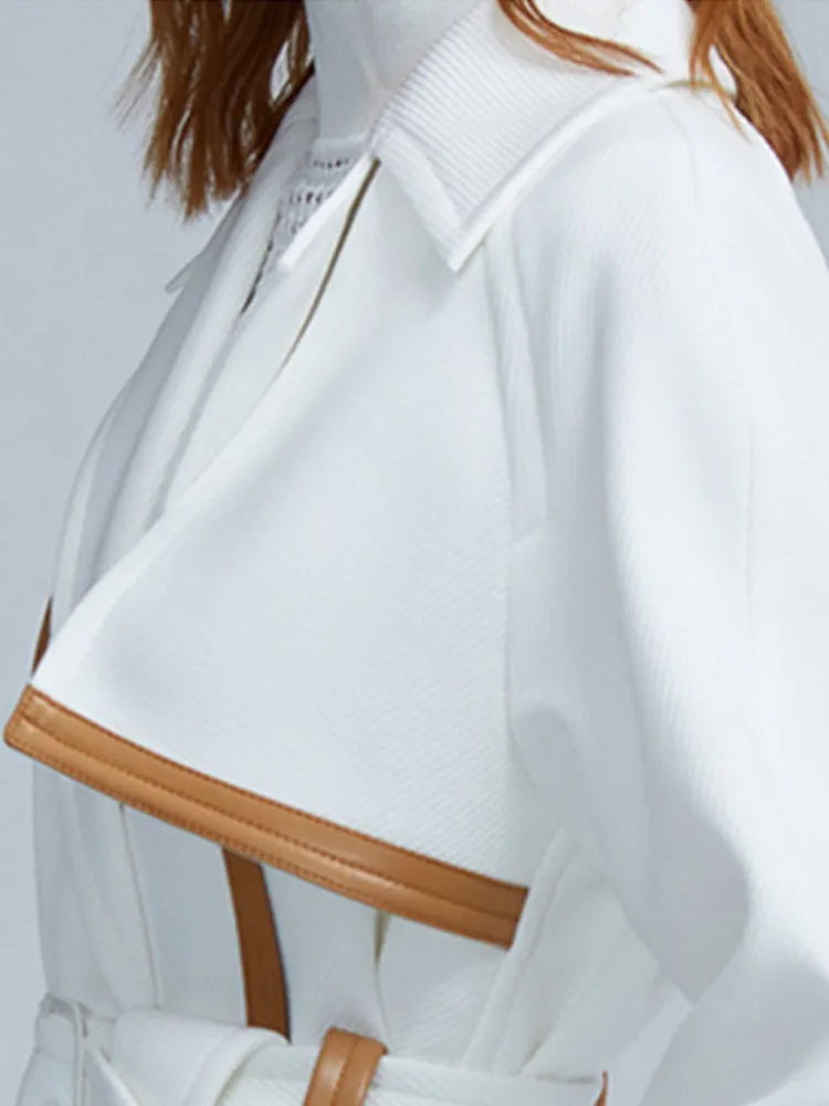 Autumn White Trench Coat