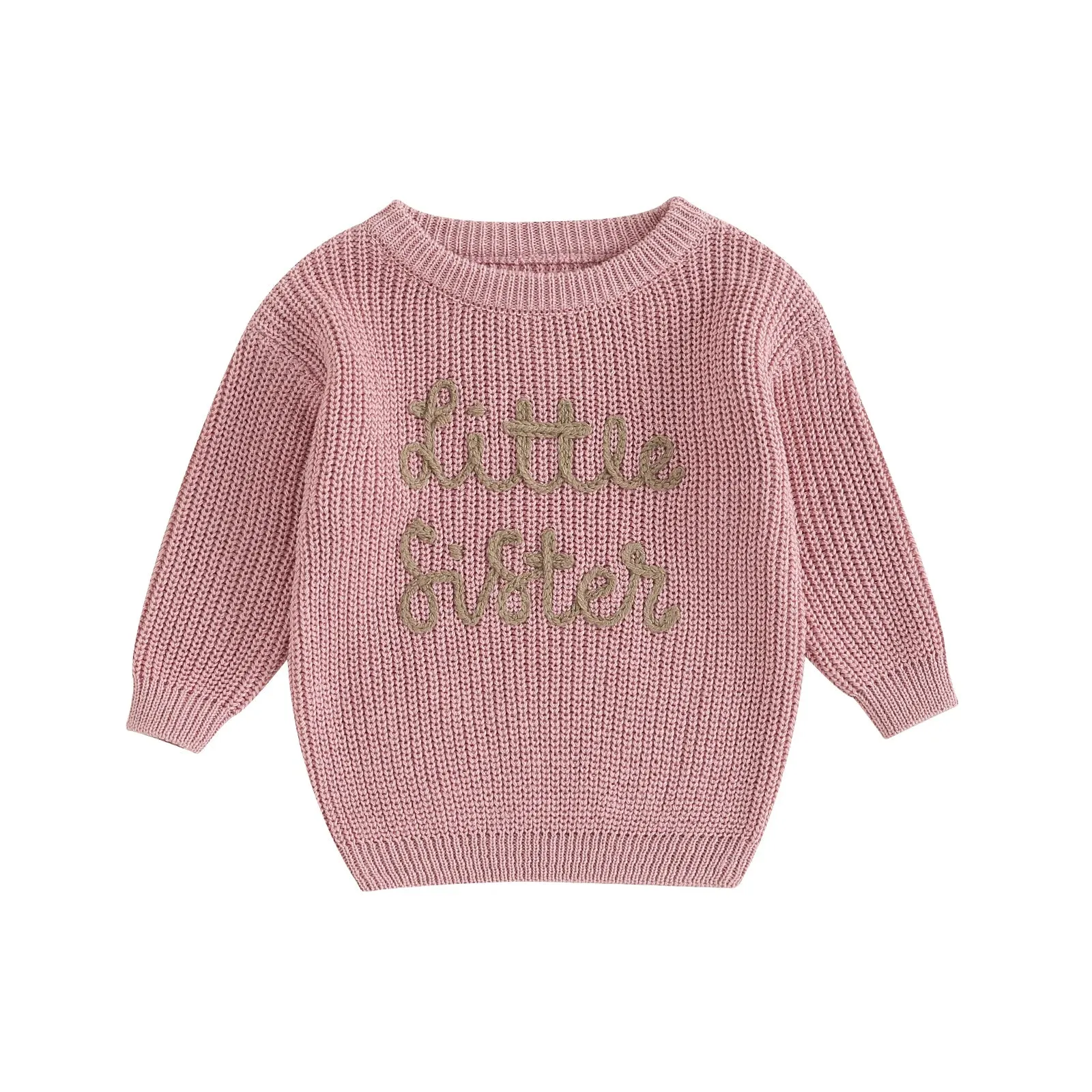 Baby Girls Deluxe Sweater - LITTLE SISTER - to 18M