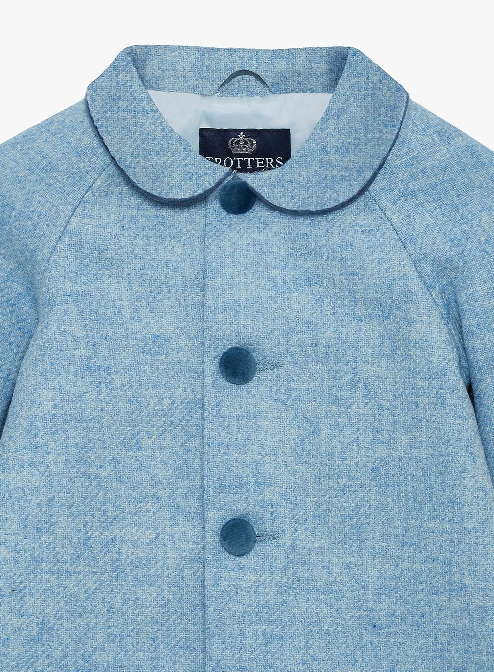 Baby Raglan Coat in Pale Blue