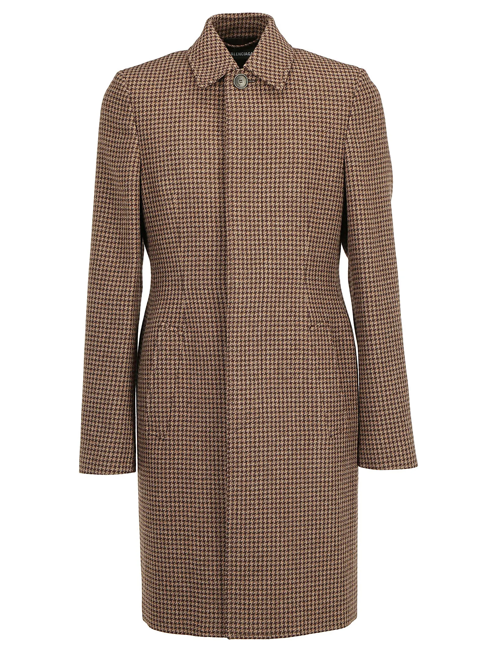 Balenciaga Houndstooth Detail Coat