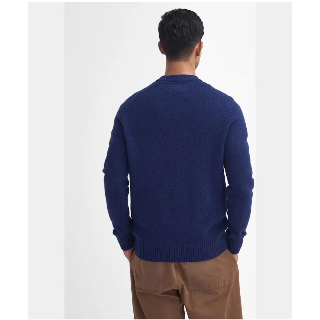 Barbour Grangetown 100% Wool Crew Neck Sweater Inky Blue MKN1584BL53