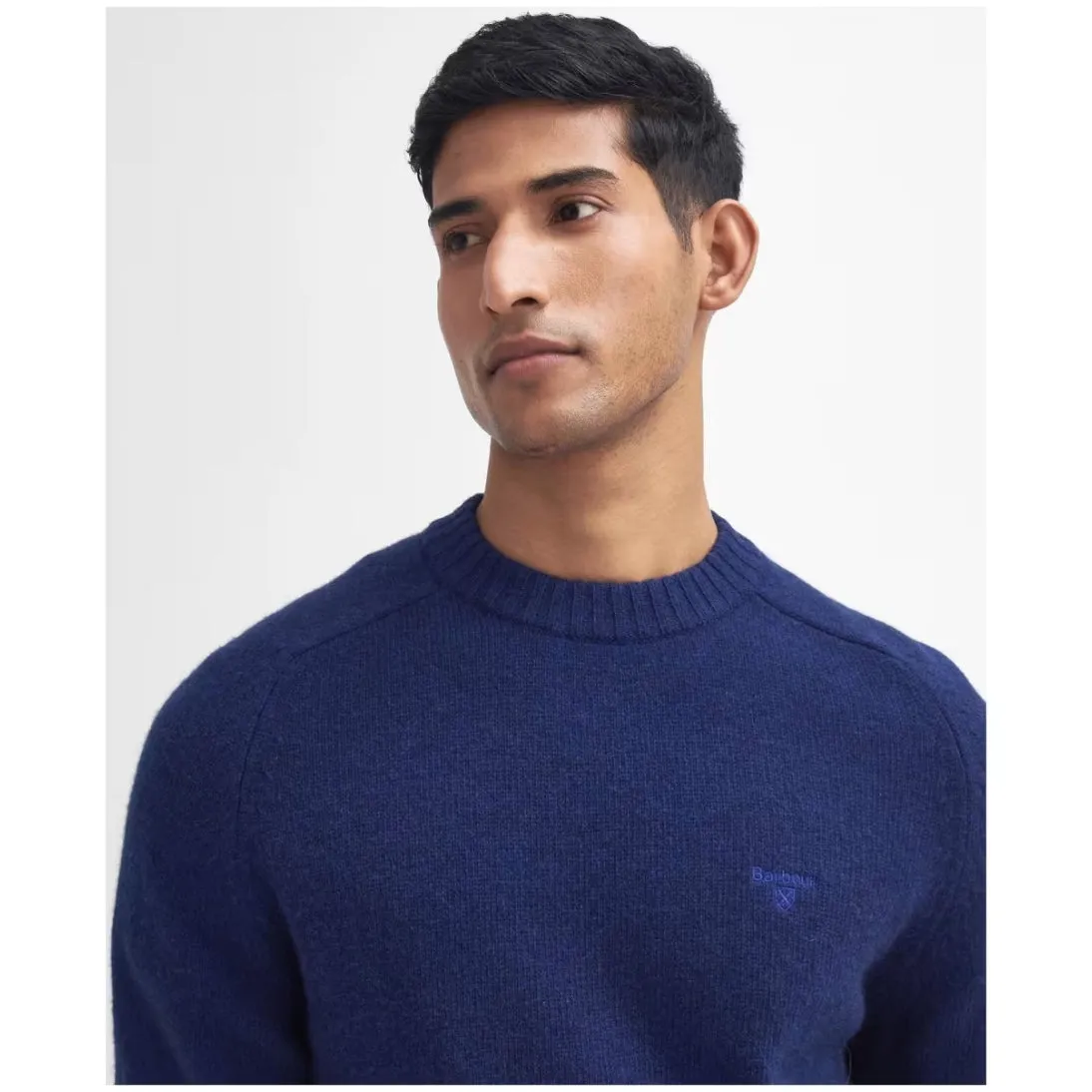 Barbour Grangetown 100% Wool Crew Neck Sweater Inky Blue MKN1584BL53