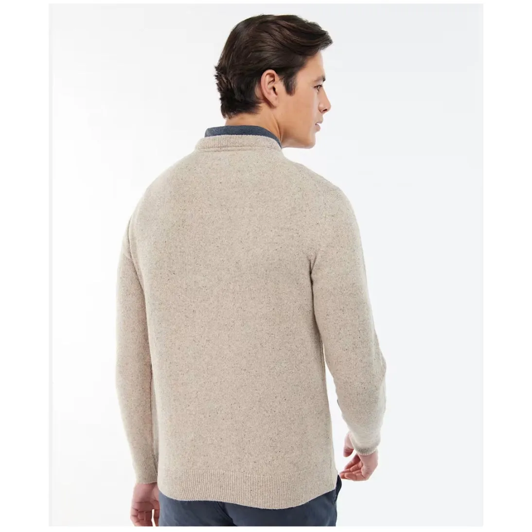 Barbour Tisbury Crew Chunky Knit Sweater MKN0844ST51 Stone