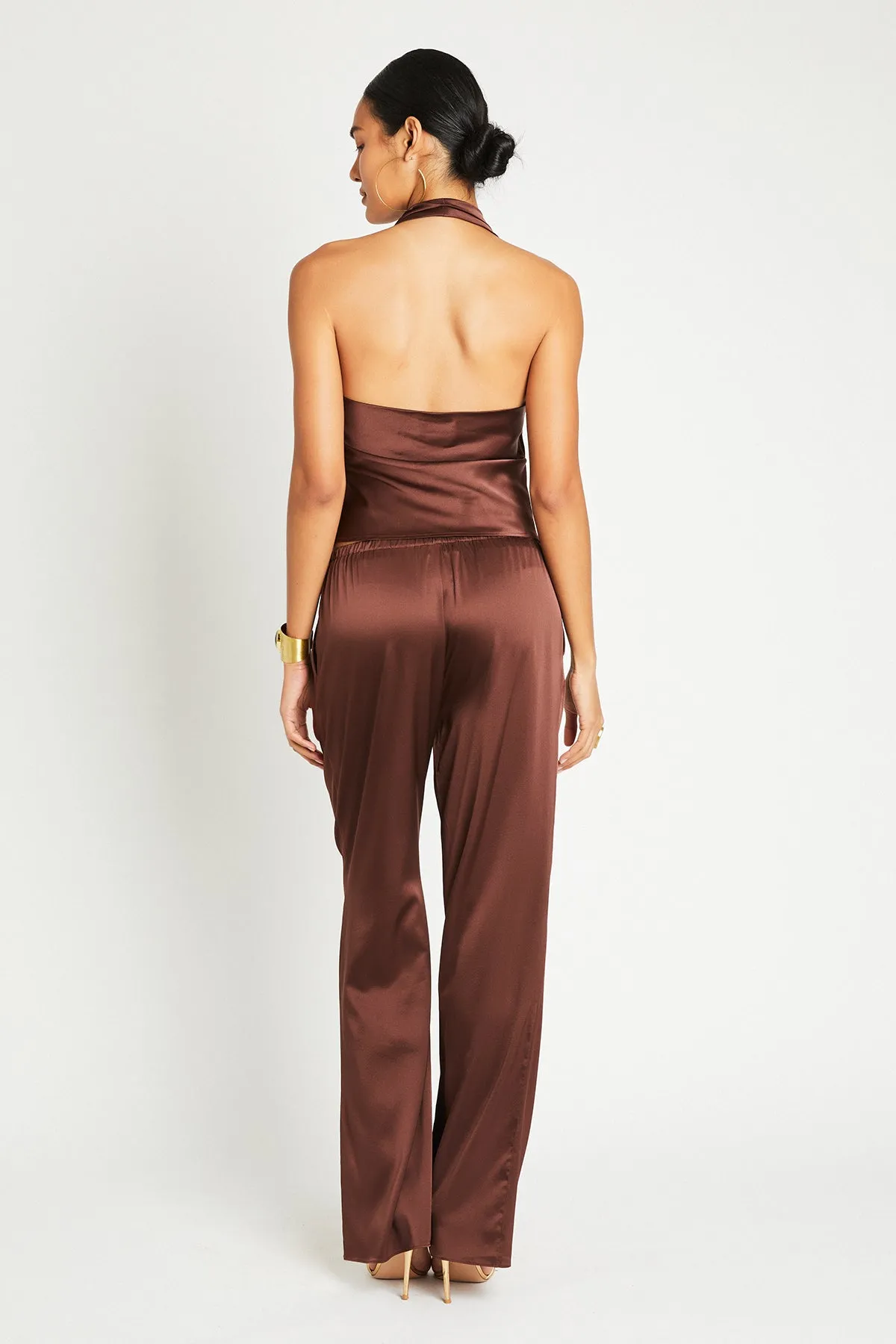   Beryll Liz Silk Pants | Chocolate