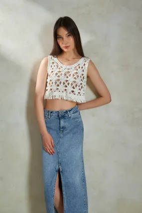 Billie|Crochet Crop Top