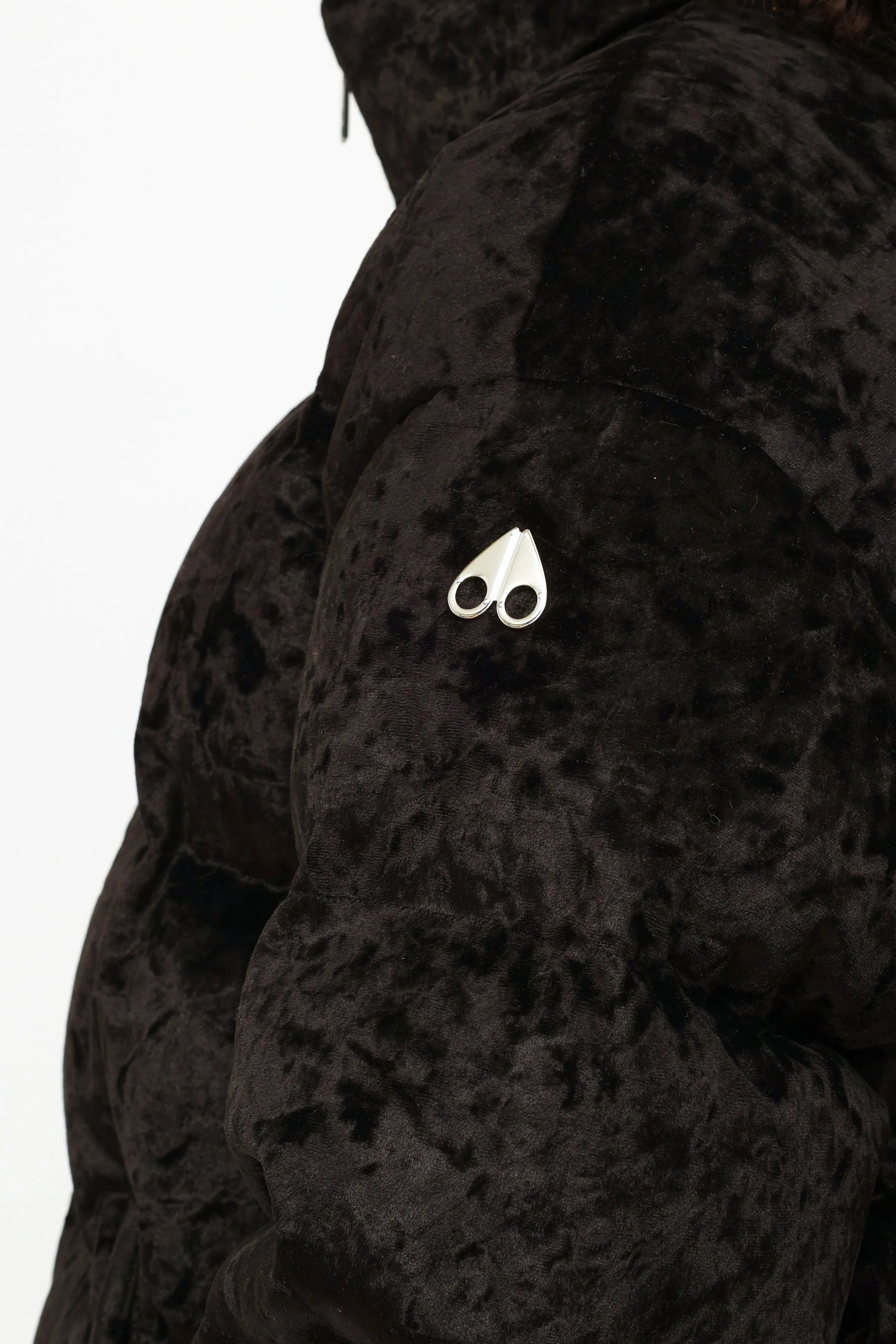 Black Velvet Puffer Jacket