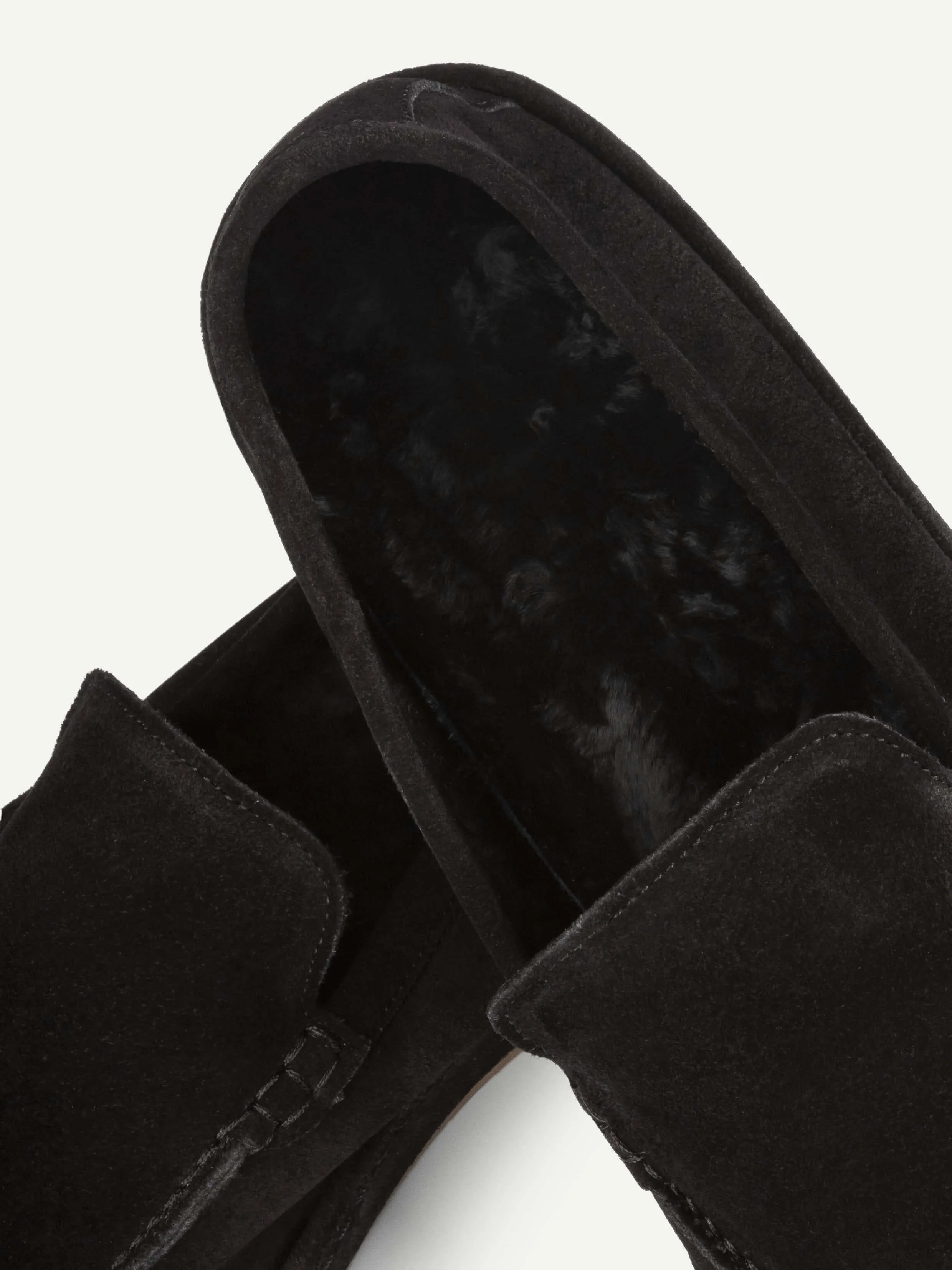 Black Voyager Loafer Fur