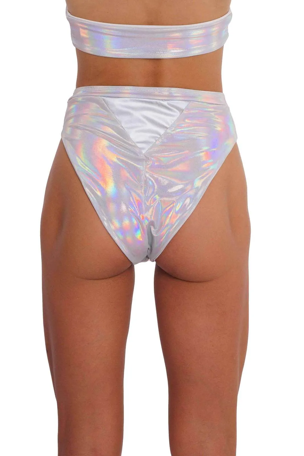 Bliss High Thigh White Rave Bottoms