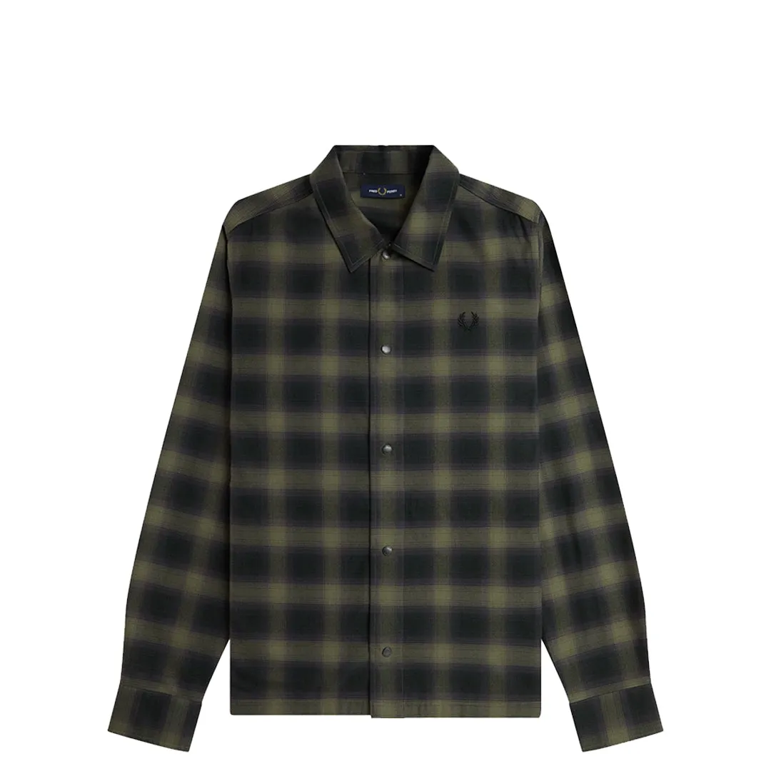 BLURRED TARTAN OVERSHIRT