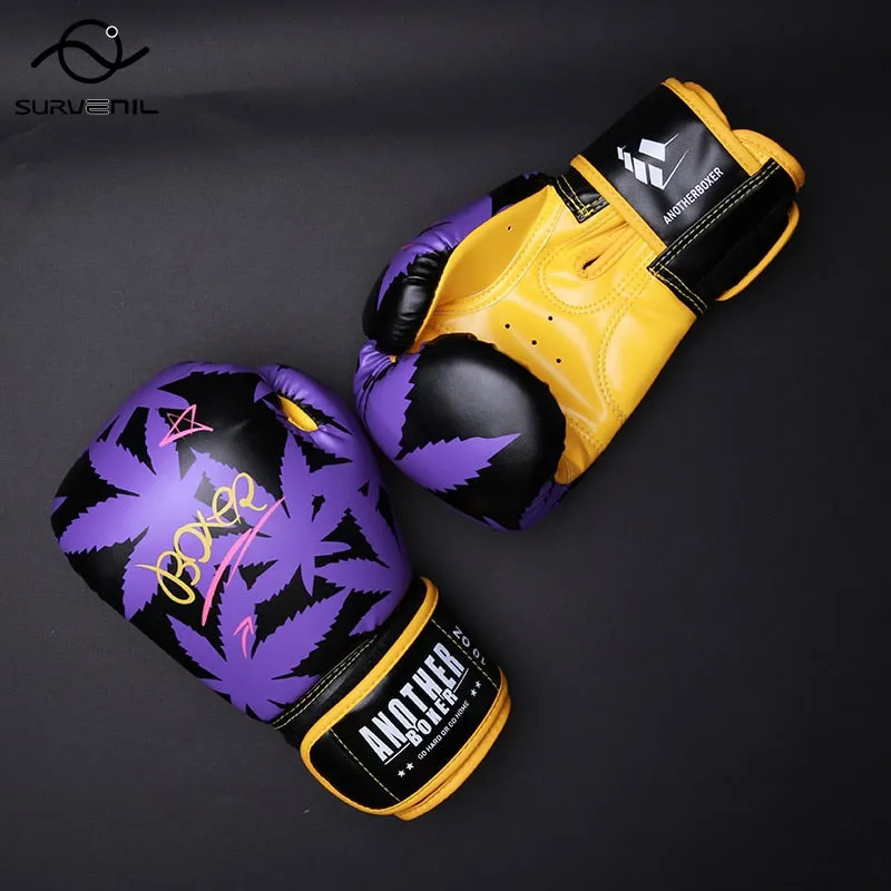 Boxing Gloves 4 to 14oz PU Leather Boxing Training Glove For Men and Women