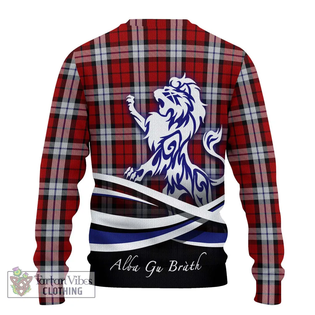 Brodie Dress Tartan Ugly Sweater with Alba Gu Brath Regal Lion Emblem