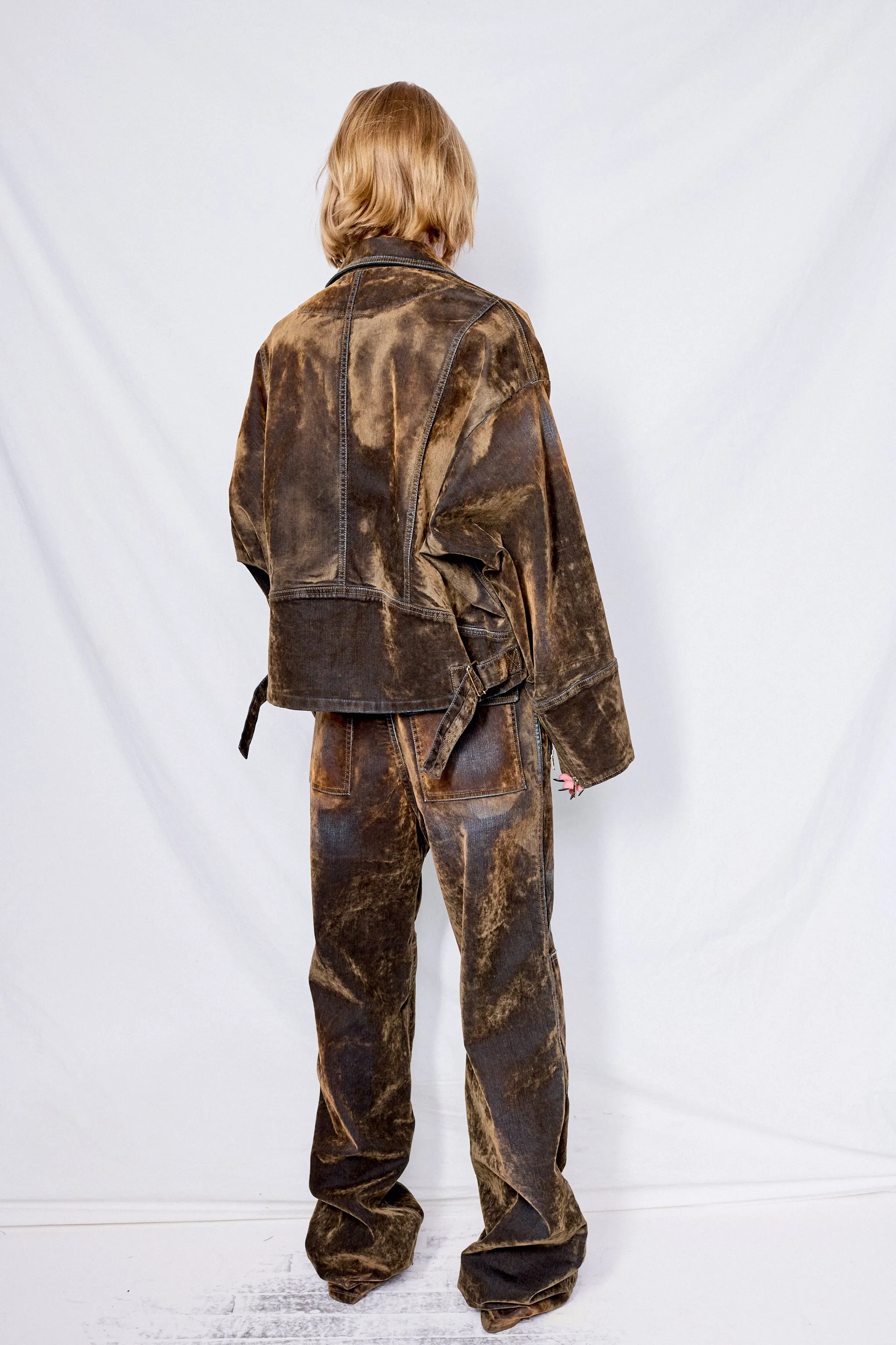 Brown Macfly Velvet Denim Jacket