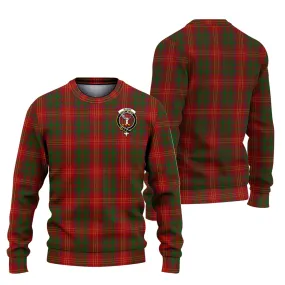 Burns Tartan Ugly Sweater with Family Crest