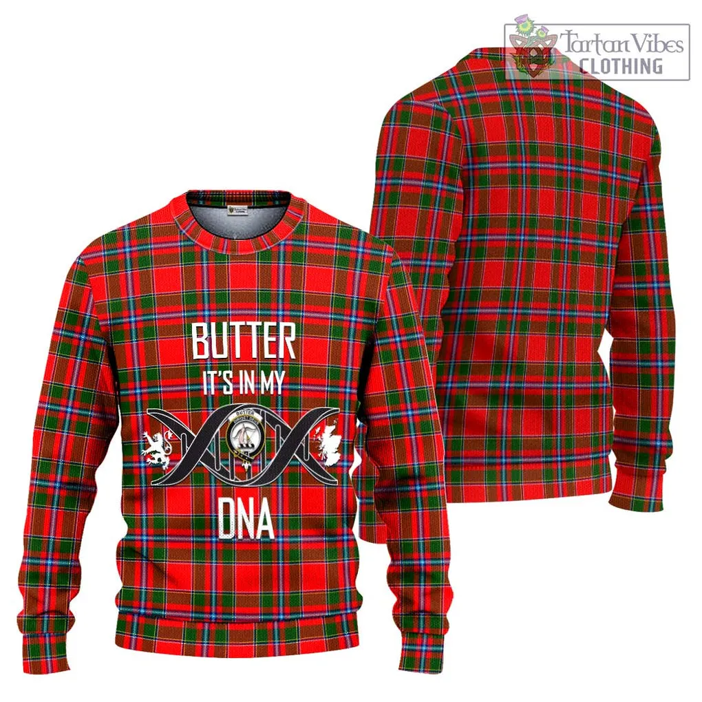 Butter Tartan Ugly Sweater with Family Crest DNA In Me Style