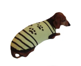 Cardigan with footprints for small dachshund