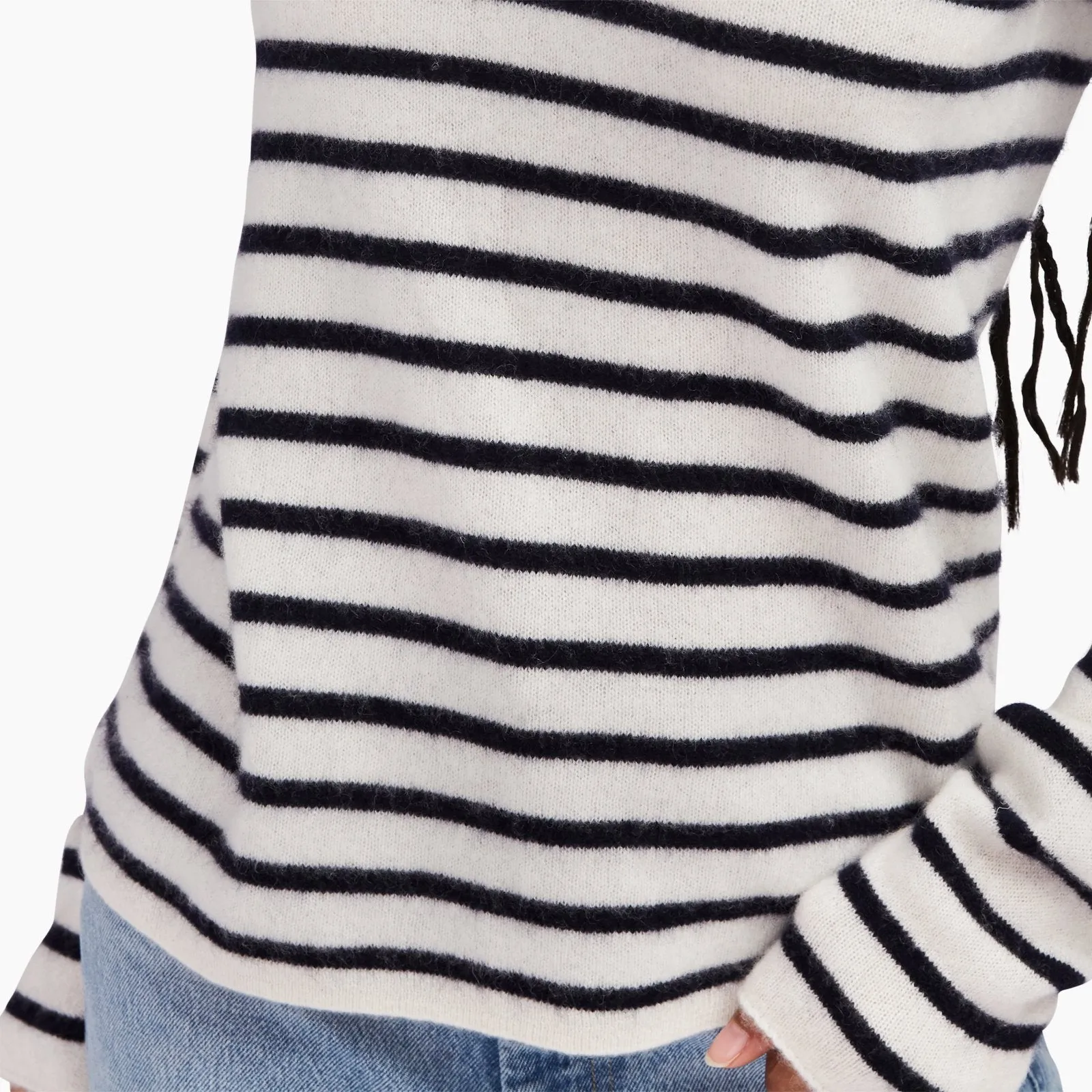 Cashmere Striped Crewneck