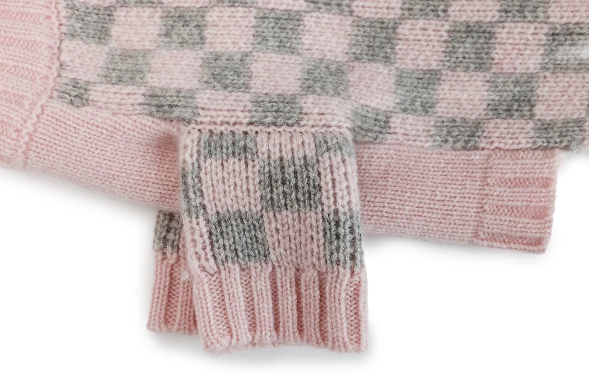 Cashmere Sweaters - Checkered Dog Sweater - 3 Color Options