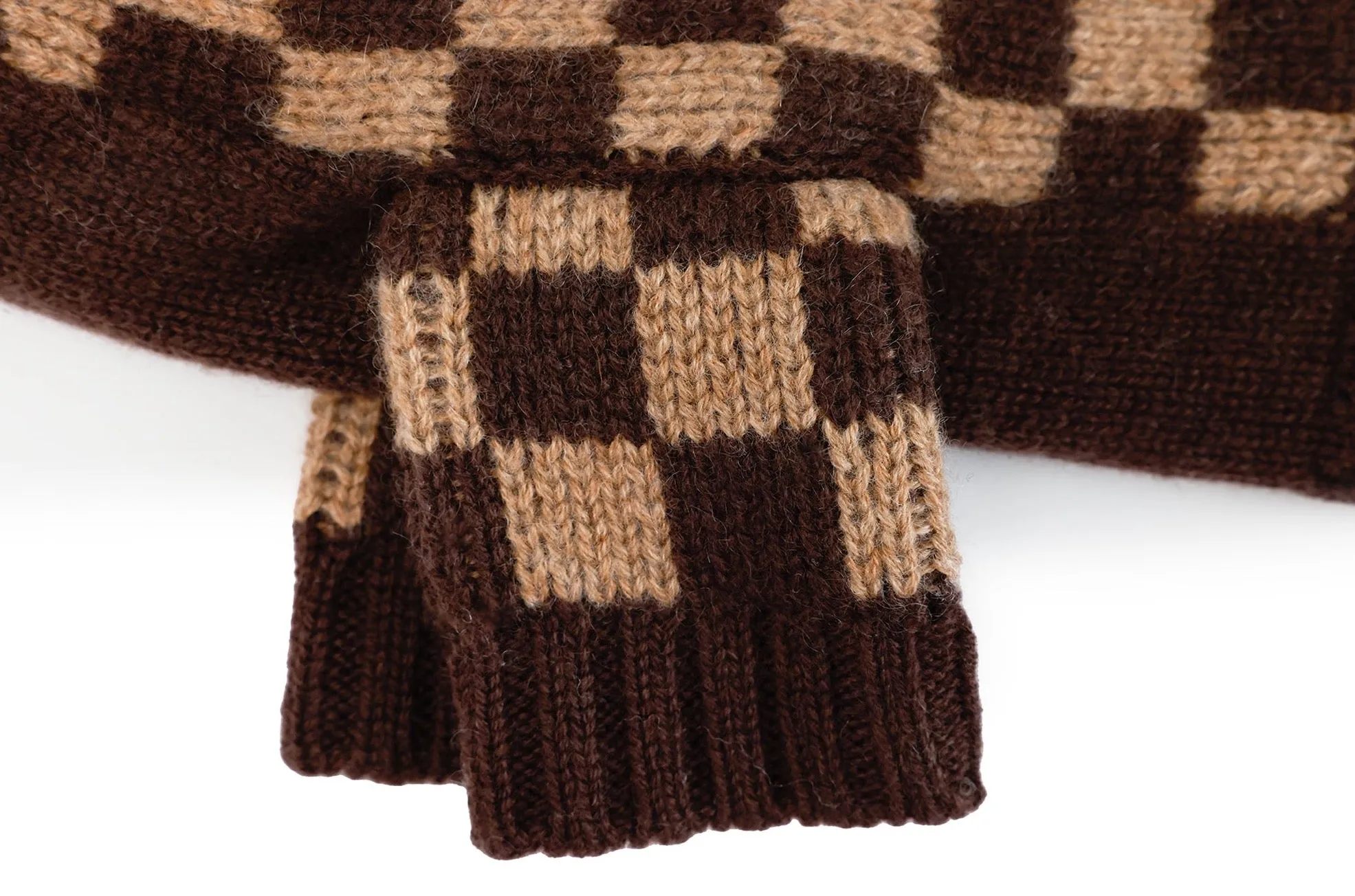 Cashmere Sweaters - Checkered Dog Sweater - 3 Color Options