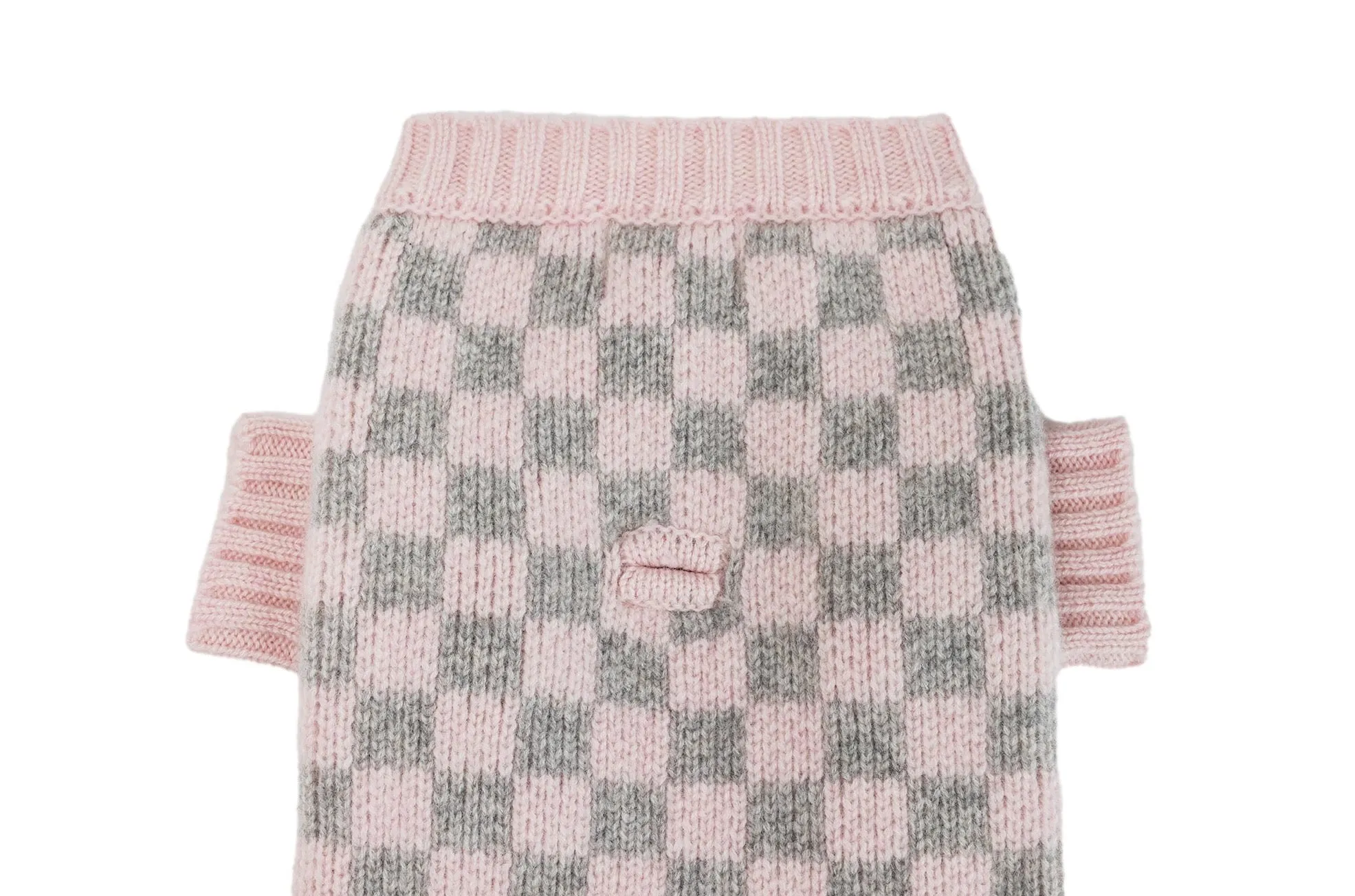 Cashmere Sweaters - Checkered Dog Sweater - 3 Color Options