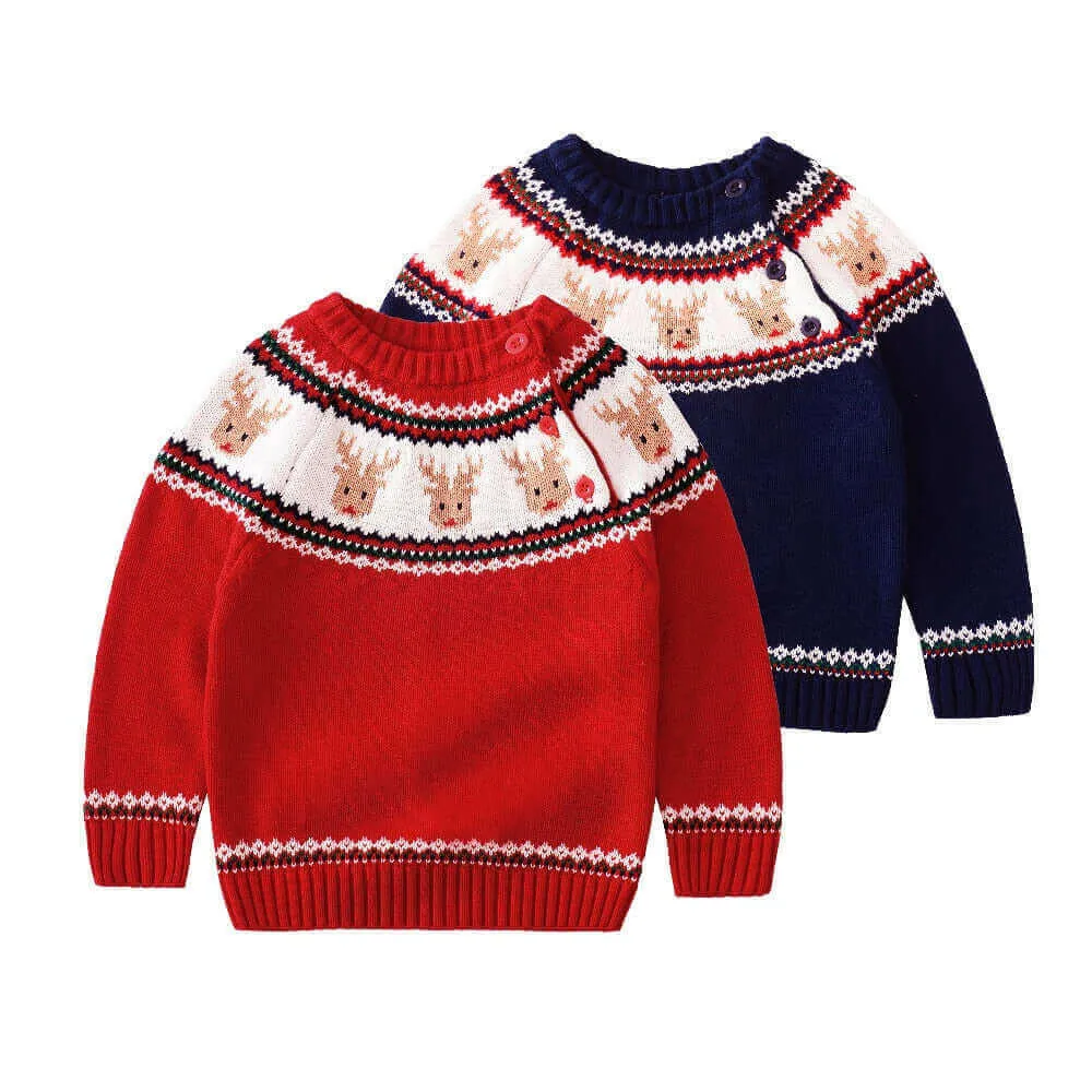 Christmas Boys Girls Sweater Autumn Winter Children Sweaters Clothing