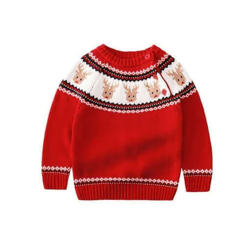 Christmas Boys Girls Sweater Autumn Winter Children Sweaters Clothing