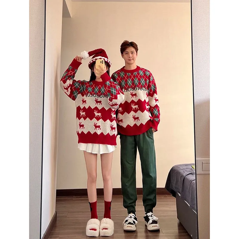 Christmas couple outfit winter sweater unisex wear robe