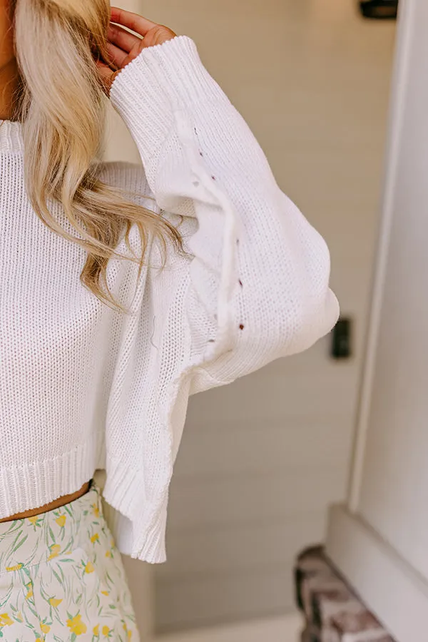 Coastal Breeze Knit Sweater in Ivory