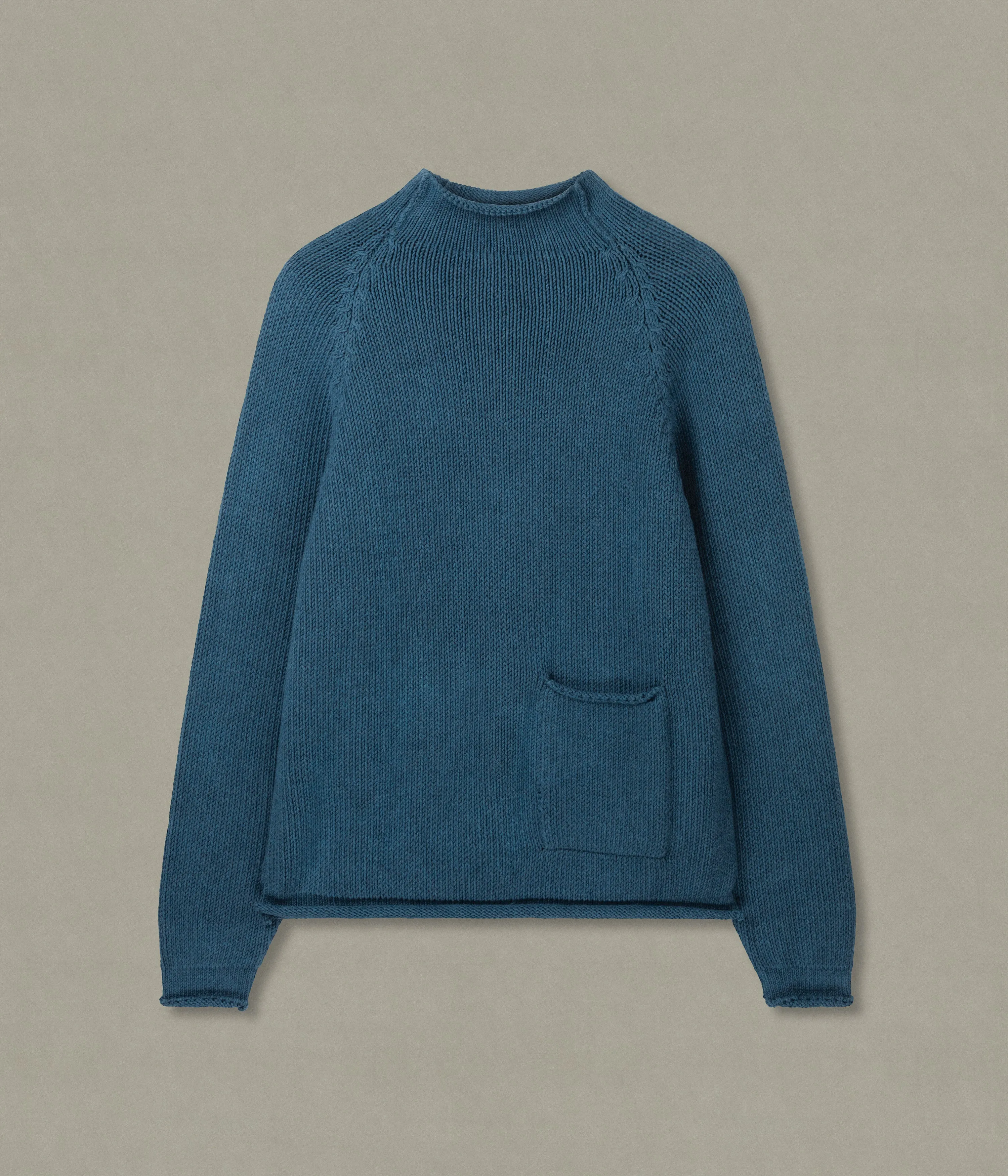 Cotton Fisherman Sweater, Blue